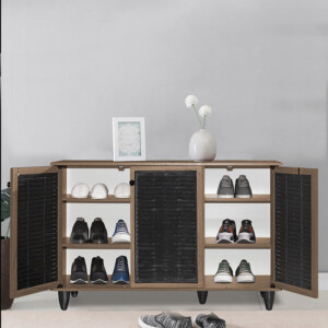 Παπουτσοθήκη-ντουλάπι Ronan pakoworld χρώμα καρυδί 105x35x66εκ-249-000004