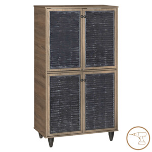 Παπουτσοθήκη-ντουλάπι Ronan pakoworld χρώμα καρυδί 70.5x35x122εκ-249-000016