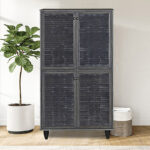 Παπουτσοθήκη-ντουλάπι Ronan pakoworld χρώμα wenge 70.5x35x122εκ-249-000018