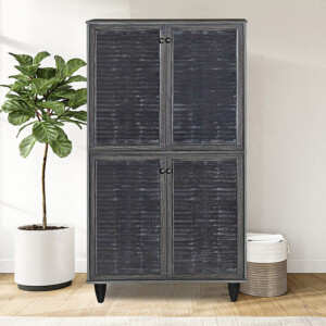 Παπουτσοθήκη-ντουλάπι Ronan pakoworld χρώμα wenge 70.5x35x122εκ-249-000018