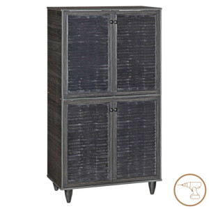 Παπουτσοθήκη-ντουλάπι Ronan pakoworld χρώμα wenge 70.5x35x122εκ-249-000018