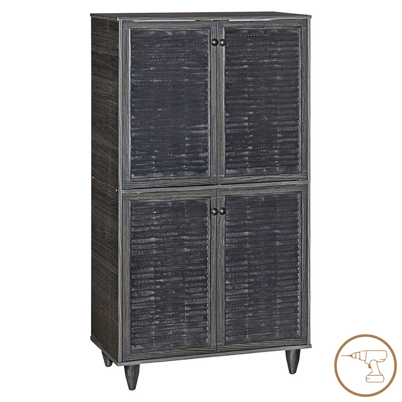 Παπουτσοθήκη-ντουλάπι Ronan pakoworld χρώμα wenge 70.5x35x122εκ-249-000018