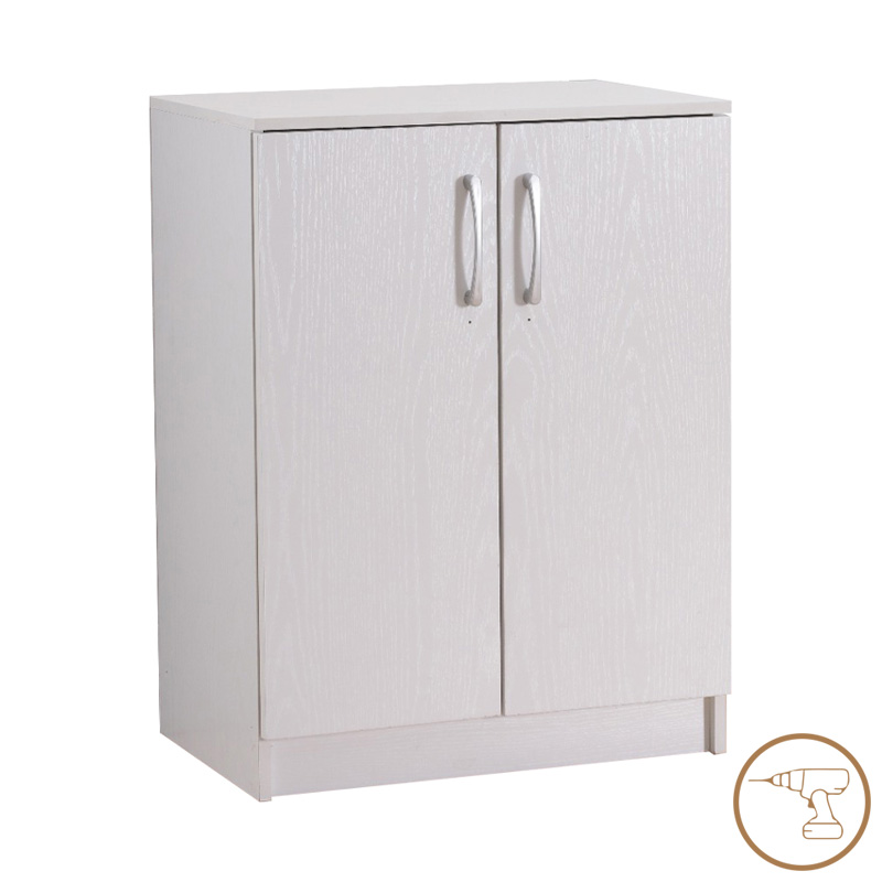 Παπουτσοθήκη-ντουλάπι Shordo pakoworld λευκό-oak μελαμίνης 60x40.5x80εκ-249-000051