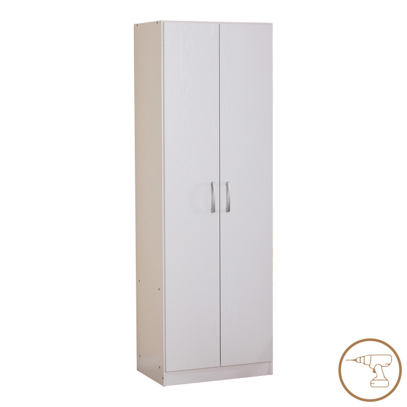 Ντουλάπα Jonar pakoworld δίφυλλη λευκό χρώμα μελαμίνης 60x42x180εκ-249-000056 Ντουλάπα Jonar pakoworld δίφυλλη λευκό χρώμα μελαμίνης 60x42x180εκ-249-000056