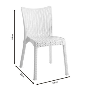 Καρέκλα Confident pakoworld PP λευκό-253-000040