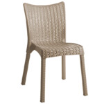 Τραπεζαρία Explore-Confident pakoworld σετ 5τεμ PP cappuccino 90x90x73