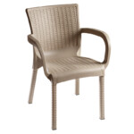 Τραπεζαρία Explore-Festive pakoworld σετ 3τεμ PP cappuccino 90x90x73