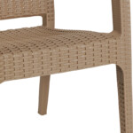 Τραπεζαρία Icon-Halcyon pakoworld σετ 5τεμ PP σε cappuccino απόχρωση-253-000092