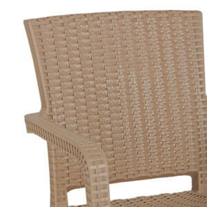 Τραπεζαρία Icoan-Halcyon pakoworld σετ 3τεμ PP σε cappuccino απόχρωση-253-000093