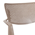 Τραπεζαρία Icon-Frontline pakoworld σετ 5τεμ PP σε cappuccino απόχρωση-253-000096