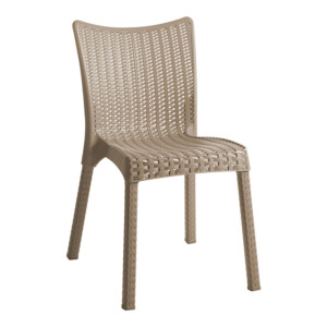 Τραπεζαρία Icon-Confident pakoworld σετ 5τεμ PP σε cappuccino απόχρωση-253-000098