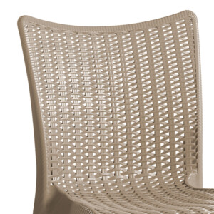 Τραπεζαρία Icon-Confident pakoworld σετ 5τεμ PP σε cappuccino απόχρωση-253-000098