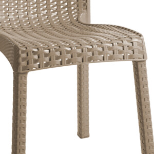 Τραπεζαρία Icon-Confident pakoworld σετ 3τεμ PP σε cappuccino απόχρωση-253-000099