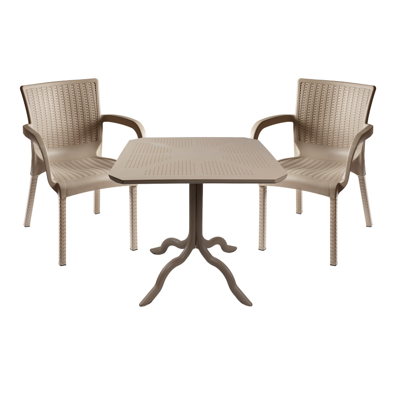 Τραπεζαρία Icon-Festive pakoworld σετ 3τεμ PP σε cappuccino απόχρωση-253-000100 Τραπεζαρία Icon-Festive pakoworld σετ 3τεμ PP σε cappuccino απόχρωση-253-000100