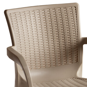 Τραπεζαρία Icon-Festive pakoworld σετ 5τεμ PP σε cappuccino απόχρωση-253-000101