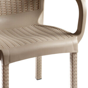 Τραπεζαρία Icon-Festive pakoworld σετ 5τεμ PP σε cappuccino απόχρωση-253-000101