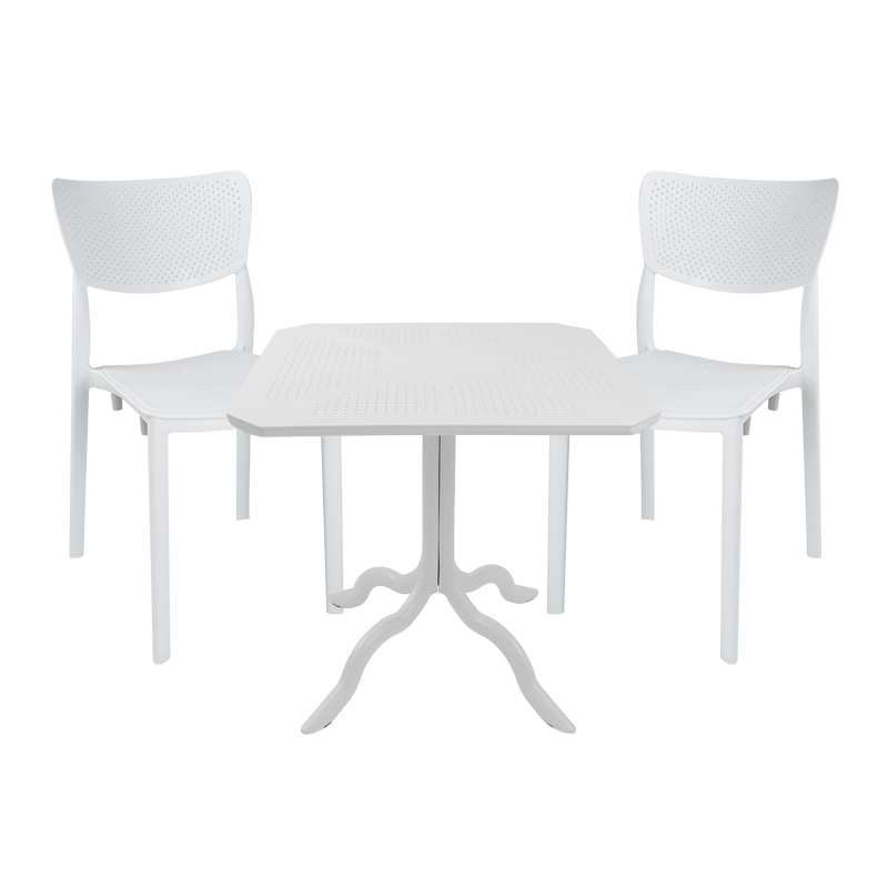 Τραπεζαρία Icon-Ignite pakoworld σετ 3τεμ PP σε λευκή απόχρωση-253-000106 Τραπεζαρία Icon-Ignite pakoworld σετ 3τεμ PP σε λευκή απόχρωση-253-000106