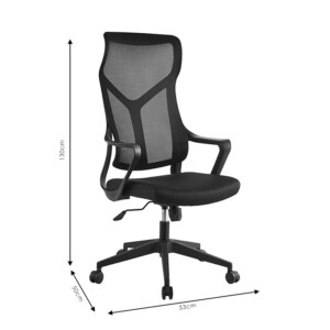 Καρέκλα γραφείου διευθυντή Flexibility mend pakoworld ύφασμα mesh γκρι-254-000005