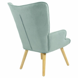 Πολυθρόνα Fluffy pakoworld βεραμάν ύφασμα-φυσικό 75x69x96εκ-255-000001