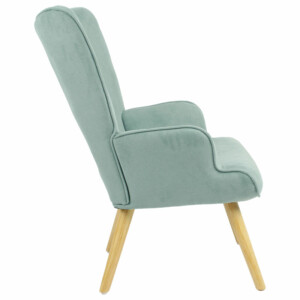 Πολυθρόνα Fluffy pakoworld βεραμάν ύφασμα-φυσικό 75x69x96εκ-255-000001