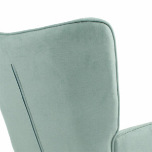 Πολυθρόνα Fluffy pakoworld βεραμάν ύφασμα-φυσικό 75x69x96εκ-255-000001