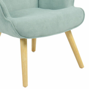 Πολυθρόνα Fluffy pakoworld βεραμάν ύφασμα-φυσικό 75x69x96εκ-255-000001