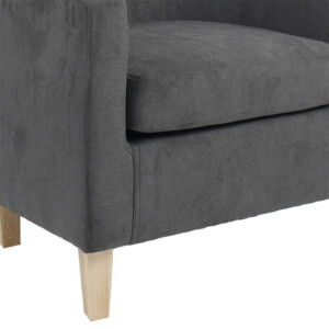 Πολυθρόνα Joyful pakoworld ύφασμα ανθρακί-φυσικό 71x71x78εκ-255-000007