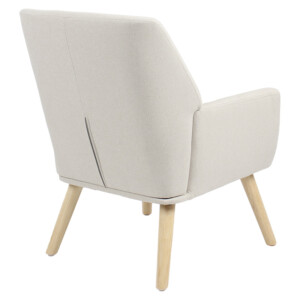 Πολυθρόνα Likable pakoworld ύφασμα εκρού-φυσικό 67x89x86εκ-255-000012