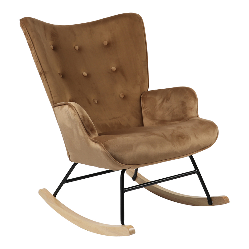 Κουνιστή πολυθρόνα Georgia pakoworld βελούδο ταμπά-φυσικό 75x71x95εκ-255-000027 Κουνιστή πολυθρόνα Georgia pakoworld βελούδο ταμπά-φυσικό 75x71x95εκ-255-000027