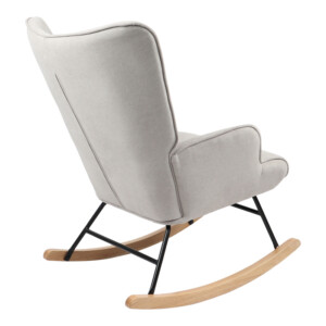 Κουνιστή πολυθρόνα Georgia pakoworld ύφασμα ανοιχτό γκρι-φυσικό 75x71x95εκ-255-000030