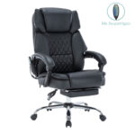 Καρέκλα γραφείου διευθυντή Thrive pakoworld Premium Quality μηχανισμός massage-θερμαινόμενη πλάτη pu μαύρο-256-000004