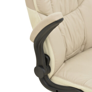 Καρέκλα γραφείου διευθυντή Stellar pakoworld pu σε μπεζ-εκρού απόχρωση 70x77x110-119εκ-256-000017