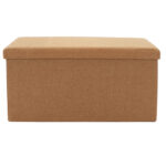 Σκαμπό-μπαούλο Greatness pakoworld ύφασμα μπεζ 76x38x38εκ-257-000002