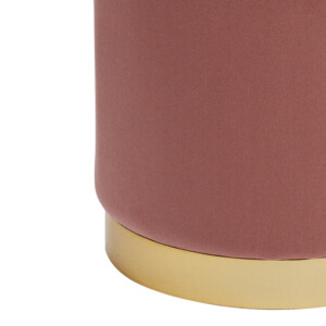 Σκαμπό Dash pakoworld βελούδο σάπιο μήλο-χρυσό Φ35x35εκ-257-000033