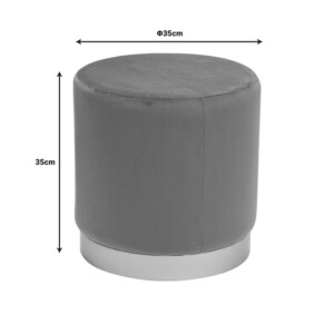 Σκαμπό Dash pakoworld βελούδο σάπιο μήλο-χρυσό Φ35x35εκ-257-000033