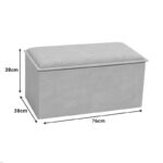 Σκαμπό-μπαούλο Koper pakoworld βελούδο σε μπεζ απόχρωση 76x38x38εκ-257-000037