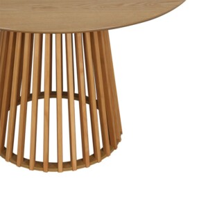 Τραπέζι Domonic pakoworld φυσικό Φ120x75εκ-260-000015