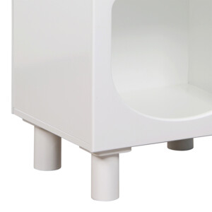 Κομοδίνο Emersi pakoworld MDF σε λευκή απόχρωση 40x32x70εκ-260-000025