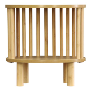 Κομοδίνο Nodial pakoworld MDF/Bamboo σε φυσική απόχρωση Φ40x40εκ-260-000028