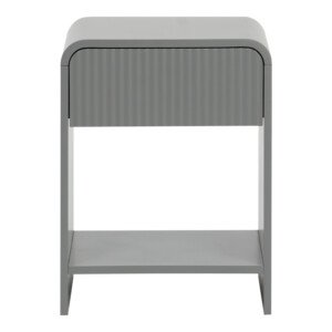 Κομοδίνο Zeplen pakoworld MDF σε γκρι απόχρωση 40x40x53εκ-260-000033