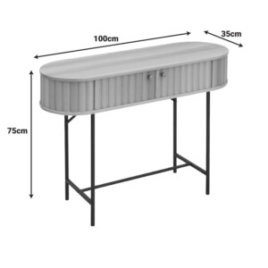 Κονσόλα Zeplen pakoworld MDF-μέταλλο σε oak απόχρωση 100x35x75εκ-260-000035