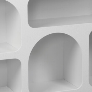 Μπουφές Emersi pakoworld με ράφια mdf σε λευκή απόχρωση 164x34x76εκ-260-000038