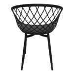 Πολυθρόνα Ezra pakoworld μαύρο pp-πόδι μαύρο μέταλλο 63x55x83εκ-262-000025