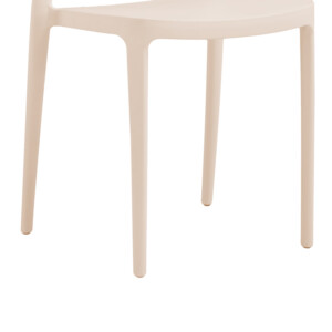 Καρέκλα Amvroan στοιβαζόμενη pakoworld με UV protection cappuccino pp 51x49x79.5εκ-262-000033