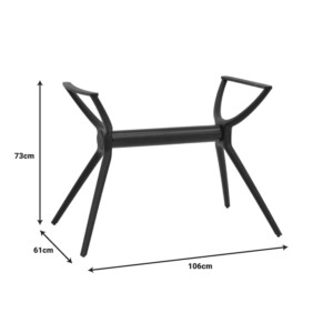 Βάση τραπεζιού Herno pakoworld λευκό pp 106x61x73εκ-262-000042