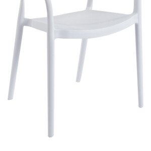 Πολυθρόνα Ankara pakoworld στοιβαζόμενη pp-pe rattan σε λευκή-φυσική απόχρωση 54x55.5x77εκ-262-000050