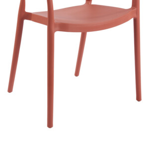 Πολυθρόνα Ankara pakoworld στοιβαζόμενη pp-pe rattan σε terracotta απόχρωση 54x55.5x77εκ-262-000054