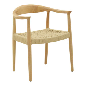 Πολυθρόνα Juvan pakoworld φυσικό rubberwood 64x53x77εκ-263-000024