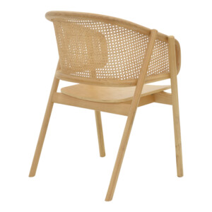 Πολυθρόνα Wenzy pakoworld φυσικό Rattan - μασίφ ξύλο toon 58x58x82εκ-263-000028