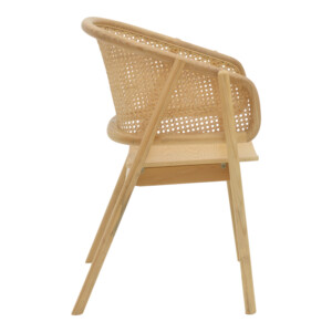 Πολυθρόνα Wenzy pakoworld φυσικό Rattan - μασίφ ξύλο toon 58x58x82εκ-263-000028